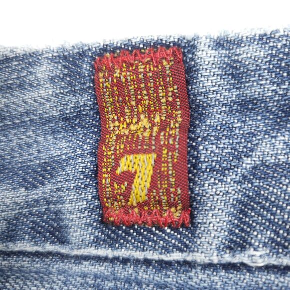 7 For All Mankind A pocket Medium Wash Button Zip Jeans Womens Size 29 Blue - Picture 8 of 9